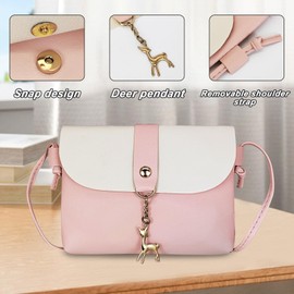 WisePoint Small Crossbody Bags, PU Leather Small Crossbody Purses for Women and Girls, Small Crossbody Purse for Travel, Walk (gray)