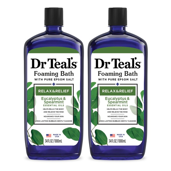Dr Teal's Foaming Bath with Pure Epsom Salt, Relax &