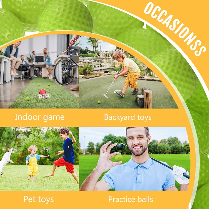Junkin 80 Pcs Foam Golf Practice Balls Realistic Feel and
