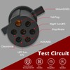 KOONDHEEND 7-Way Round Pin Trailer Truck Circuit Plug Tester Replace