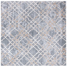 SAFAVIEH Martha Stewart x 8' x 10' Silver/Ivory MSR0957G Trellis Non-Shedding Living Room Dining Bedroom Area Rug