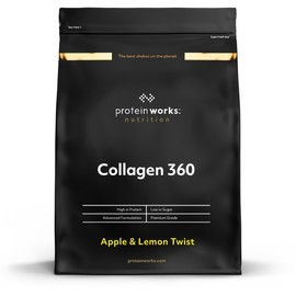 Protein Works - Collagen 360, Pulverergänzung, Typ I & III, hoher Proteingehalt, Apfel & Zitrone Twist, 480g, 32 Portionen