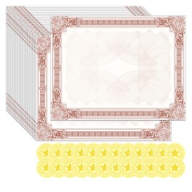 DUGUTUL 48 Sheets Certificate Paper with 48 Sheets Gold Seal Stickers, 8.5 × 11" Printable Certificates for Graduation Certificates, Diploma, Awards, Employee Recognition Gifts, Business Awards