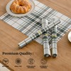 Leetaltree Green Plaid Placemats Set of 6 - Heat Resistant