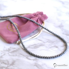Beautéller Terahertz Necklace, 0.2 inch (4 mm), Neck Circumference Approx. 15.7 inches (40 cm)
