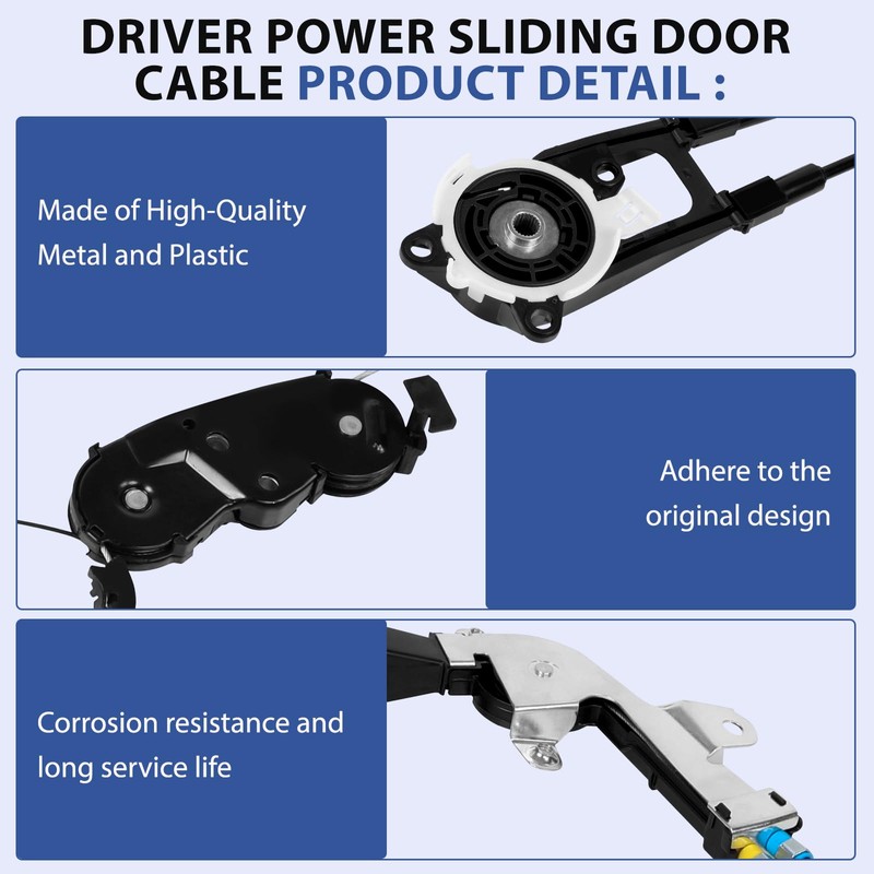 85016-08011 Left Sliding Door Cable Compatible with Toyota Sienna LE