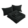 Chezmoi Collection Jasper Black Oversized Queen Bed in a Bag