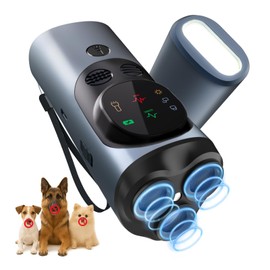 OTTOAUTO Dog Bark Deterrent Devices, Rechargeable Ultrasonic Dog Bark Deterrent, Up to 50FT Effective Control Range Anti Barking Device for Dogs with LED Flashlight & HD Screen, Indoor & Outdoor Use