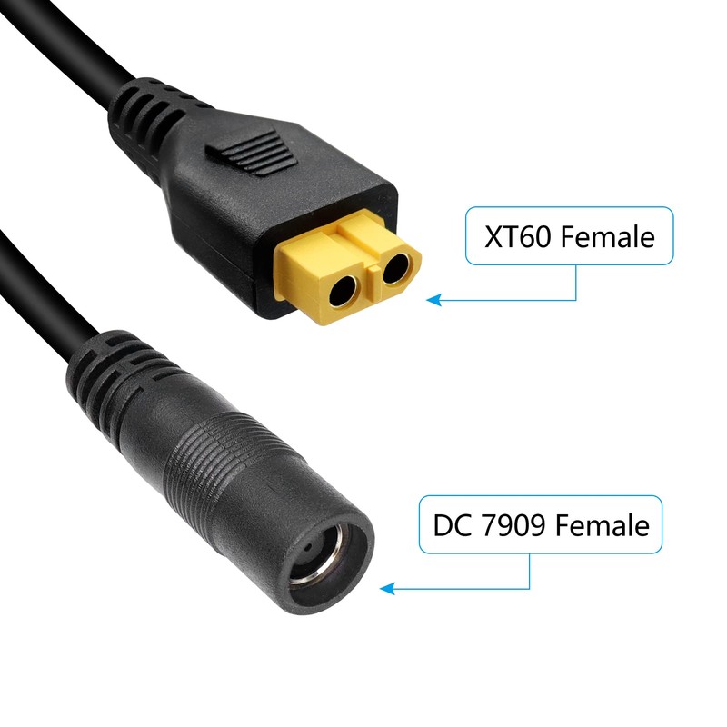 RIIEYOCA XT60 to DC 8mm Connector Adapter,XT60 Female to DC