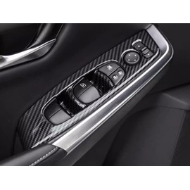 ANUNFRRE Car Accessories Fit for Nissan Sylphy Sentra 2020-2024 ABS Interior Door Armrest Window Switch Cover Trim 4PCS Set (Carbon Fiber)