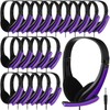 Yunsailing 20 Pack Bulk Classroom Headphones with Microphone Students Wired