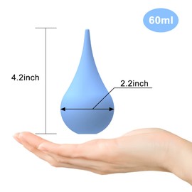 Ohrenspritze 60ml, BVN Ohrenschmalzentferner, Sanfte Reinigung von Ohrenschmalz durch Ohrenspülung, für Professionelle und Sanfte Reinigung Mittels Ohrendusche, für Erwachsene & Kinder