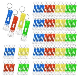 100 Pieces Mini Flashlight Keychain Bulk for decor, Assorted Colors Torch Keyring Flashlights LED Keychain Flashlights Small Keychain Light Hiking Camping Halloween Party Favors Goody Bag Stuffers
