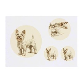 Azeeda 4 x 'Westie Hund stehend' Temporäre Tattoos - Wasserfest, Hautfreundlich & Ungiftig · Transfers in Verschiedenen Größen (TO00082802)