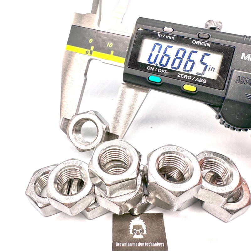 SS304 - Tuerca hexagonal UNF de acero inoxidable de 7/16"-20,