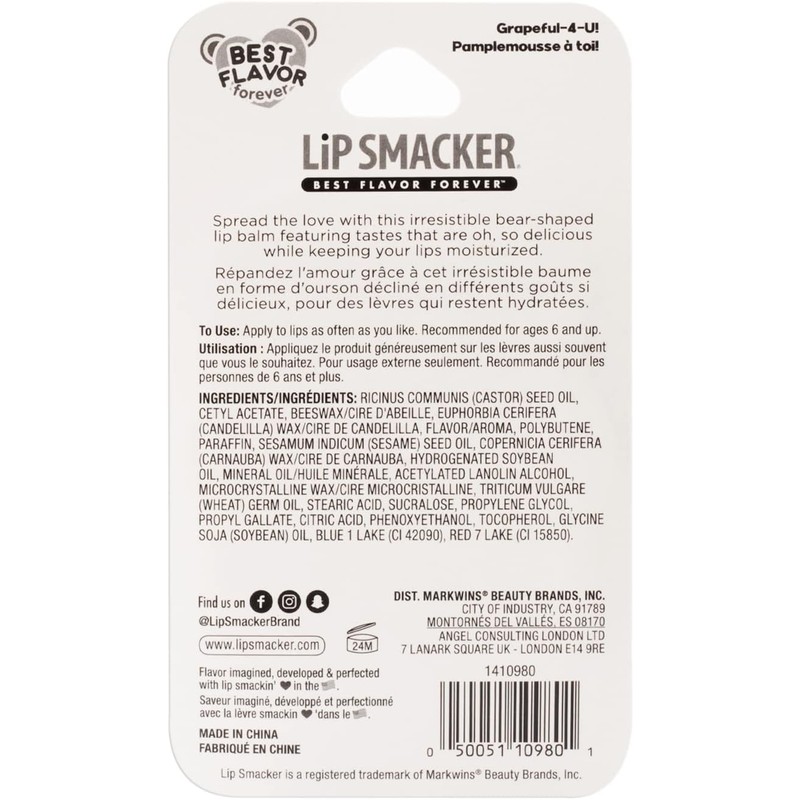 Bálsamo Labial Gummy Bear Uva Lip Smacker