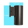 Westgate Lighting Outdoor LED Cylinder Light - Dimmable Up/Down Wall