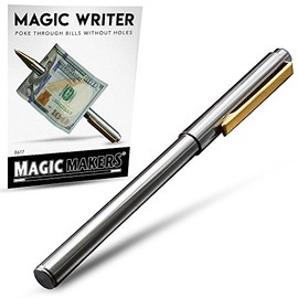 Magic Writer - Ultimate Pen Thru Bill Illusion by Magic Makers