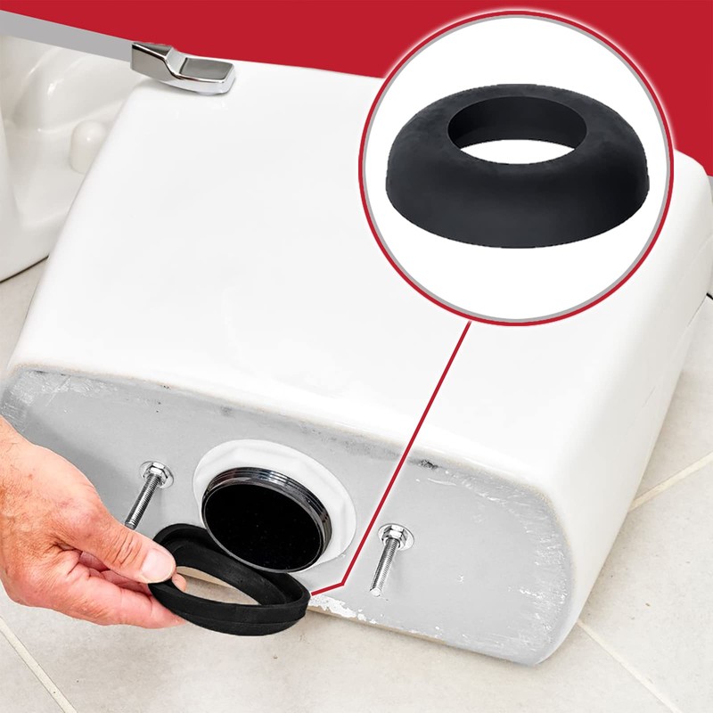 SPARES2GO Toilet Cistern Seal Kit 100mm M6 Bolt Through 1.5"