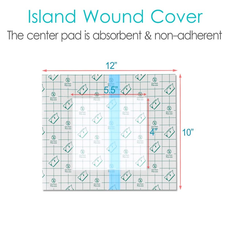 Waterproof PD Dialysis Catheter Shower Cover 10x12 with No Glue