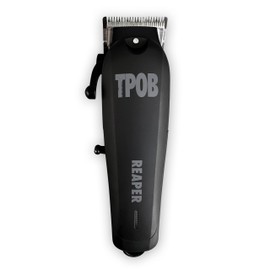 TPOB Reaper Black Barber Hair Clippers for Men 6800 RPM with Matte Black Case and Steel Fade Blade