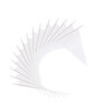 12 Pack White Pennant Flags Small Mini Hand Held Solid