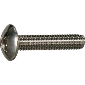 Trusco Y829-0420 Truss Head Machine Screws, Stainless Steel, Full Screws, M4 x 20, Pack of 10, Small Quantity