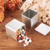 WOPPLXY 12 Pack 3Oz Square White Metal Tins, Square Tin