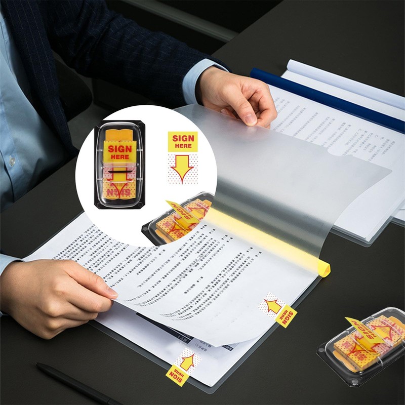 200 Pcs Sign Here Stickers, Post It Tabs, Post It