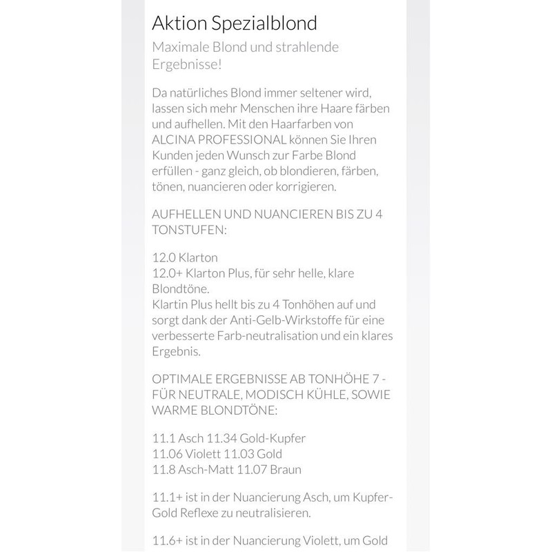 Alcina Colour Cream Special Colour Colour 11.8+ 60 ml