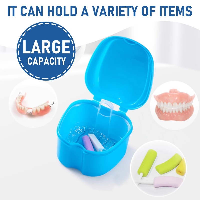 Daelesr Denture Box, Denture Storage Box, Denture Box, Dentures Case,
