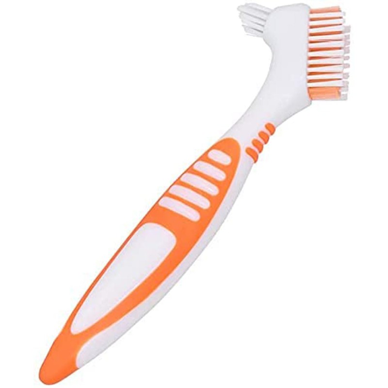 Chargenyang 3 Pack Denture Cleaning Brush Set Hard Denture Toothbrush