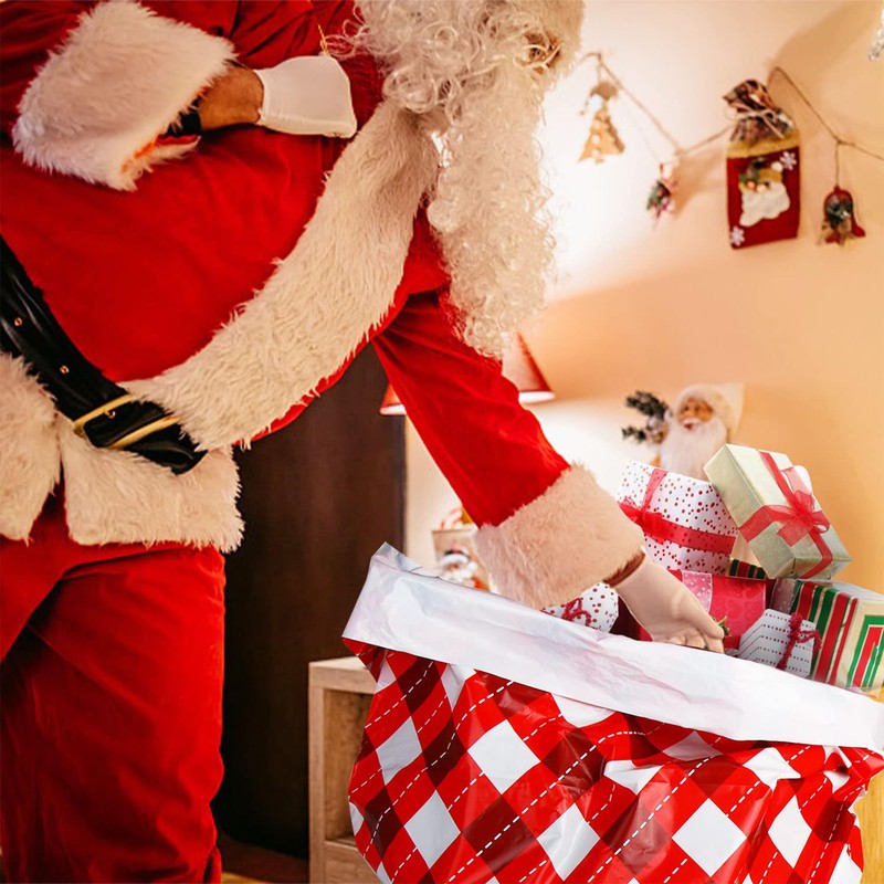 DERAYEE Christmas Wrapping Bag, Plastic Bag, Extra Large, 44.1 x