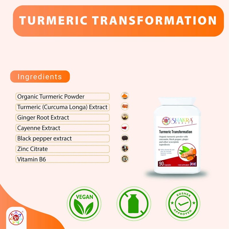 Turmeric Transformation | 90 Capsules. Ayurvedic Gold, Joint Support &