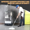 QTJH Broom mop holder cleaning supplies organizer janitorial carts on