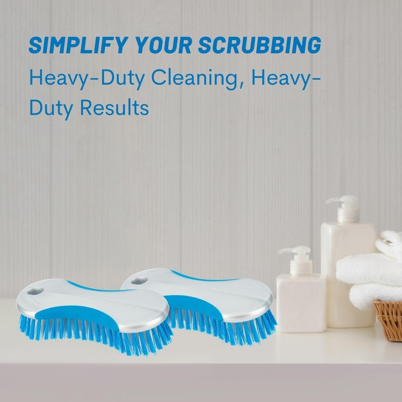HOMESHOPA Household Scrubbing Brush, 2 Pack Multi purpose Plastic Heavy