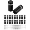 QWORK® 20 Pcs 12x25mm Stainless Steel Stand-Off Fixings, Wall Mount