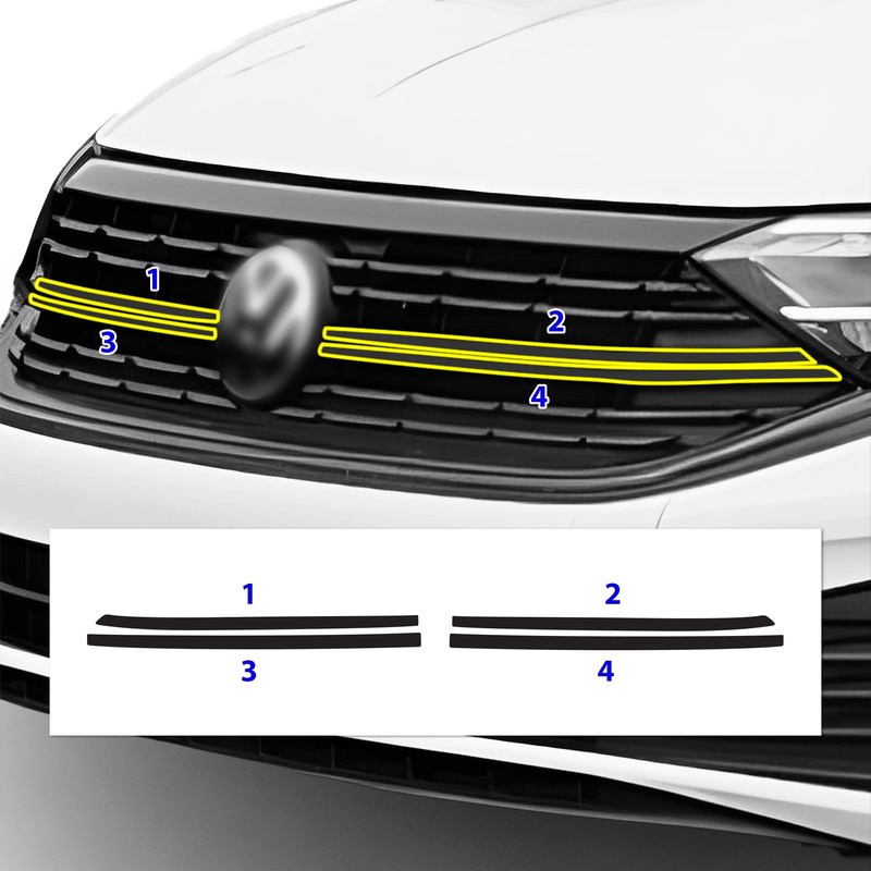 BOGAR TECH DESIGNS Grille Chrome Delete Vinyl Decal Sticker Replacement