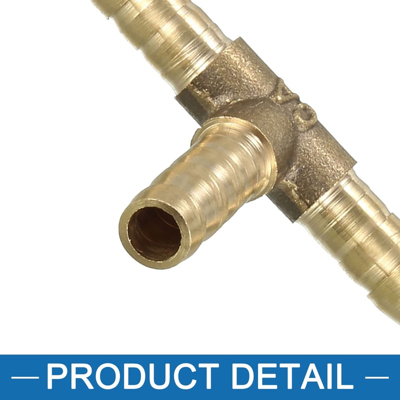 A ABSOPRO Brass Barb Hose Fitting 1/4" 6mm ID Tee