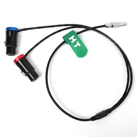 HangTon Audio Cable for ARRI ALEXA 35, Mini LF Camera, Preamplifier Sound Devices Mixer Recorder, Lemo-type 6-pin to Dual Low Profile XLR 3-Pin Female, 60cm