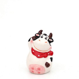 Dekohelden24 222509 Ceramic Salt and Pepper Shakers Cow Approx. 9.5 x 4.5 x 7.3 cm Set of 2