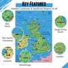 Children’s United Kingdom & Ireland Map Poster for Wall –