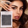 Cluster Lashes Extensions, 144Pcs Individual Cluster Lashes D Curl 14mm,
