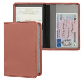 kwmobile Registration and Insurance Holder - Car Document Holder for Vehicle Documents and Cards - Neoprene - Dark Rose