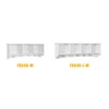 Haotian FRG48-L-W, White Wall Display Storage Unit with 4 Components