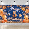 Orange 5th Happy Birthday Banner - Birthday Party Decoration -
