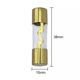 Automotive Authority LLC AGU Fuse 80A Gold Glass Inline for Car Auto Audio Stereo Amplifier Protection