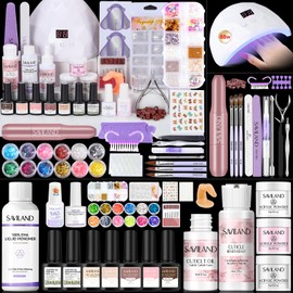 SAVILAND Acrylic Nail Kit with Drill and 88W Nail Lamp Beginner Gift Set