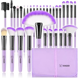 VANDER - Juego de brochas de maquillaje profesional de 32 piezas, juego de brochas de maquillaje, juego de brochas de maquillaje, base de mezcla de co