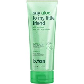B.TAN Gel de aloe vera para cara y cuerpo | Say Aloe To My Little Friend – Gel de aloe ultra hidratante y calmante para después del sol con vitamina E, deja la piel suave y suave, sin parabenos, 7